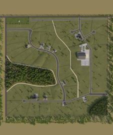 Top-down aerial rendering showing the layout of Excella Equine Estates, highlighting spacious acreage lots, roadways, green spaces, and equestrian facilities.